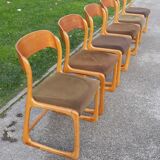 Set of 6 Baumann sled chairs