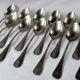 Cuillères modèle ruban Louis XVI métal argent poinçons service couvert de table