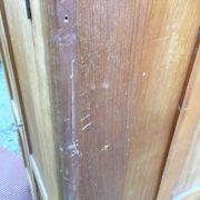 Vintage wardrobe with compass feet in beech