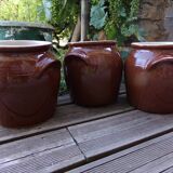 Glazed stoneware grease pot