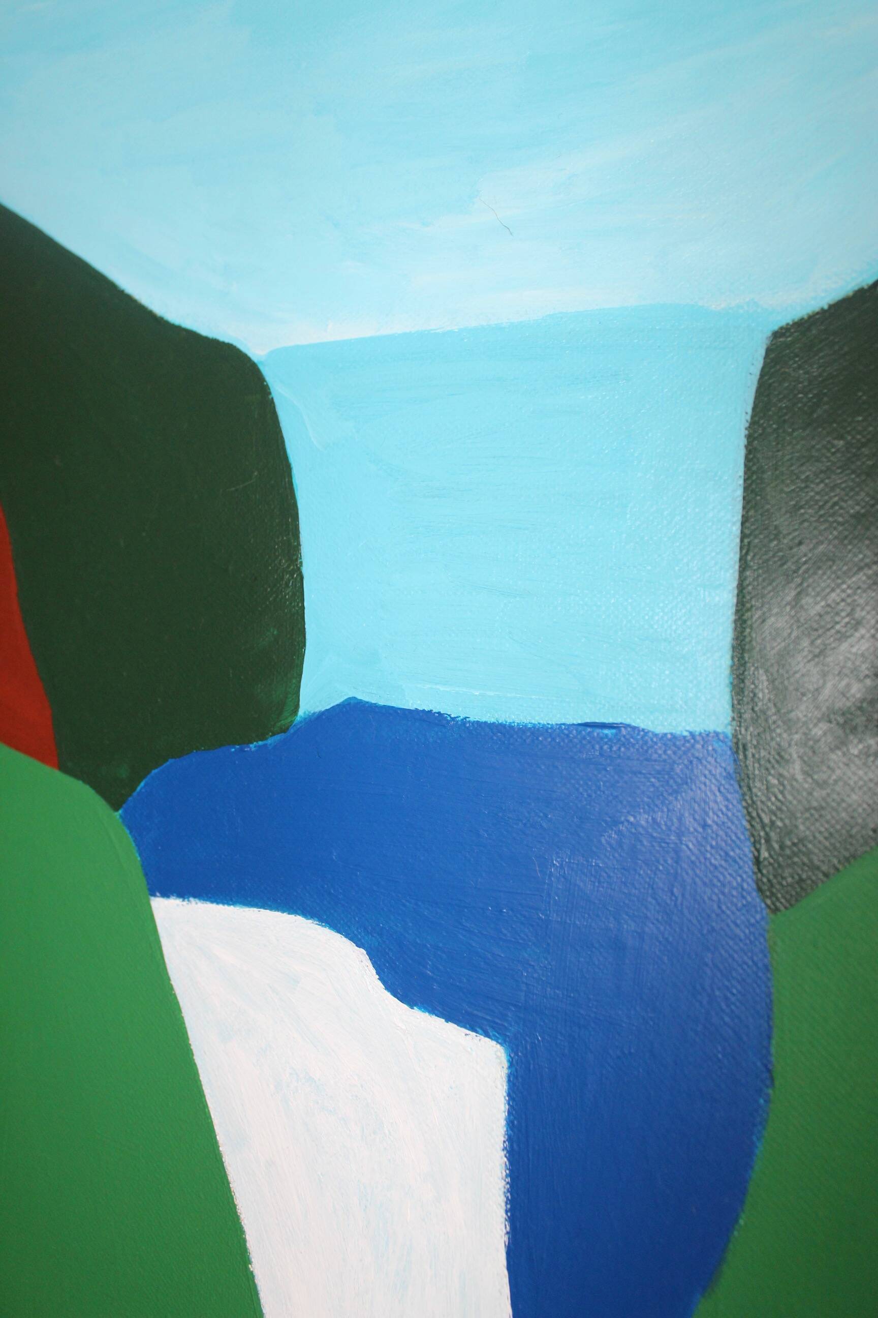 Canvas painting "Waterfall" signed