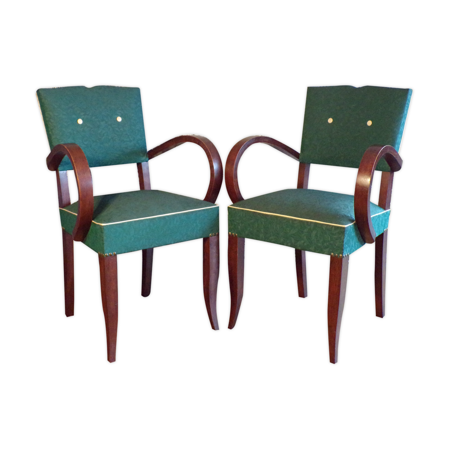 Pair of armchairs bridge mustache