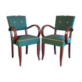 Pair of armchairs bridge mustache