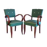 Pair of armchairs bridge mustache