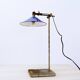 Industrial desk lamp with cobalt blue enamel shade - 1950s