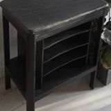 Table d'appoint en bois brûlé - shou-sugi-ban