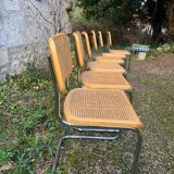 6 mid-century Marcel Breuer B32 Cesca chairs,