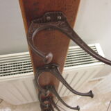 Bistro coat rack has 6 cast iron pads