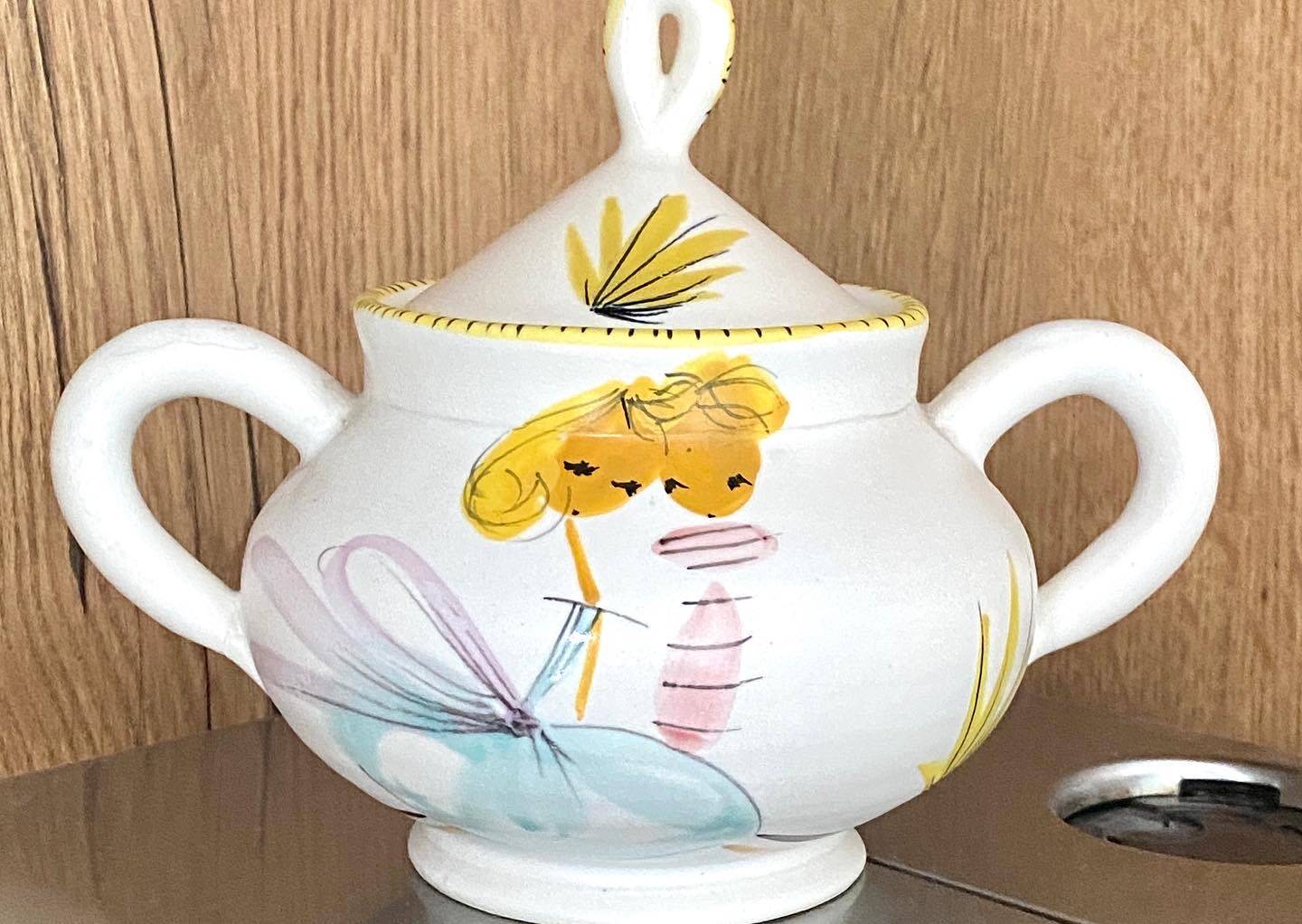 Duo tea or coffee service by the Cerenne workshop in Vallauris, circa 1955