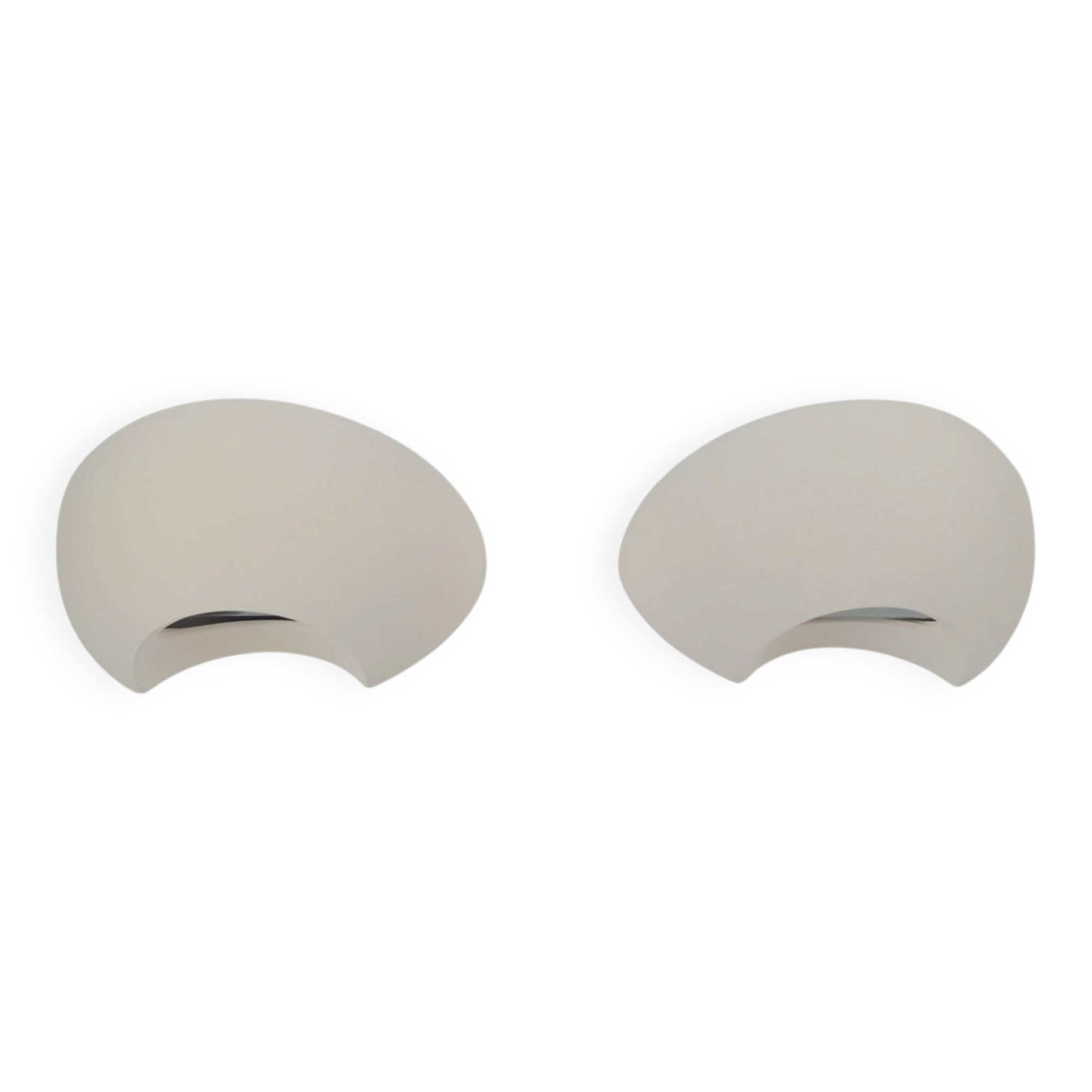 Semi-Circular Plaster Wall Lamps from Atelier Sedap 1990, Set of 2