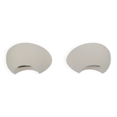 Semi-Circular Plaster Wall Lamps from Atelier Sedap 1990, Set of 2