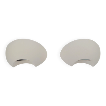 Semi-Circular Plaster Wall Lamps from Atelier Sedap 1990, Set of 2