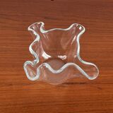 Vintage Scandinavian art glass bowl by Magnor, 1970s.