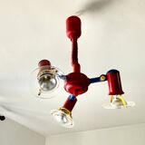Memphis pendant lamp rises and falls to 3 spots 1980