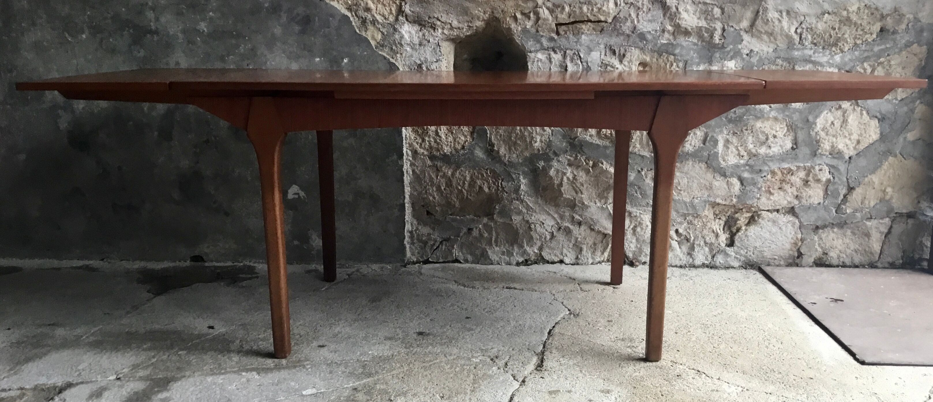Scandinavian teak dining table S.RM. with extensions 1960