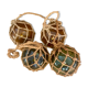 4 vintage fisherman float balls