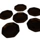 6 black Arcoroc "Octime" dessert plates (set 1)