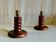 Pair of solid wood table lamp bases - mid 20th century.