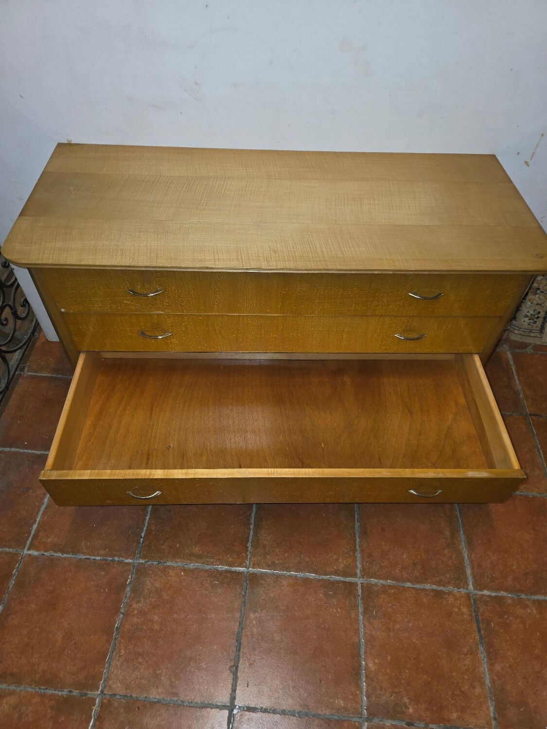 Vintage elm commode from the 1960s.
