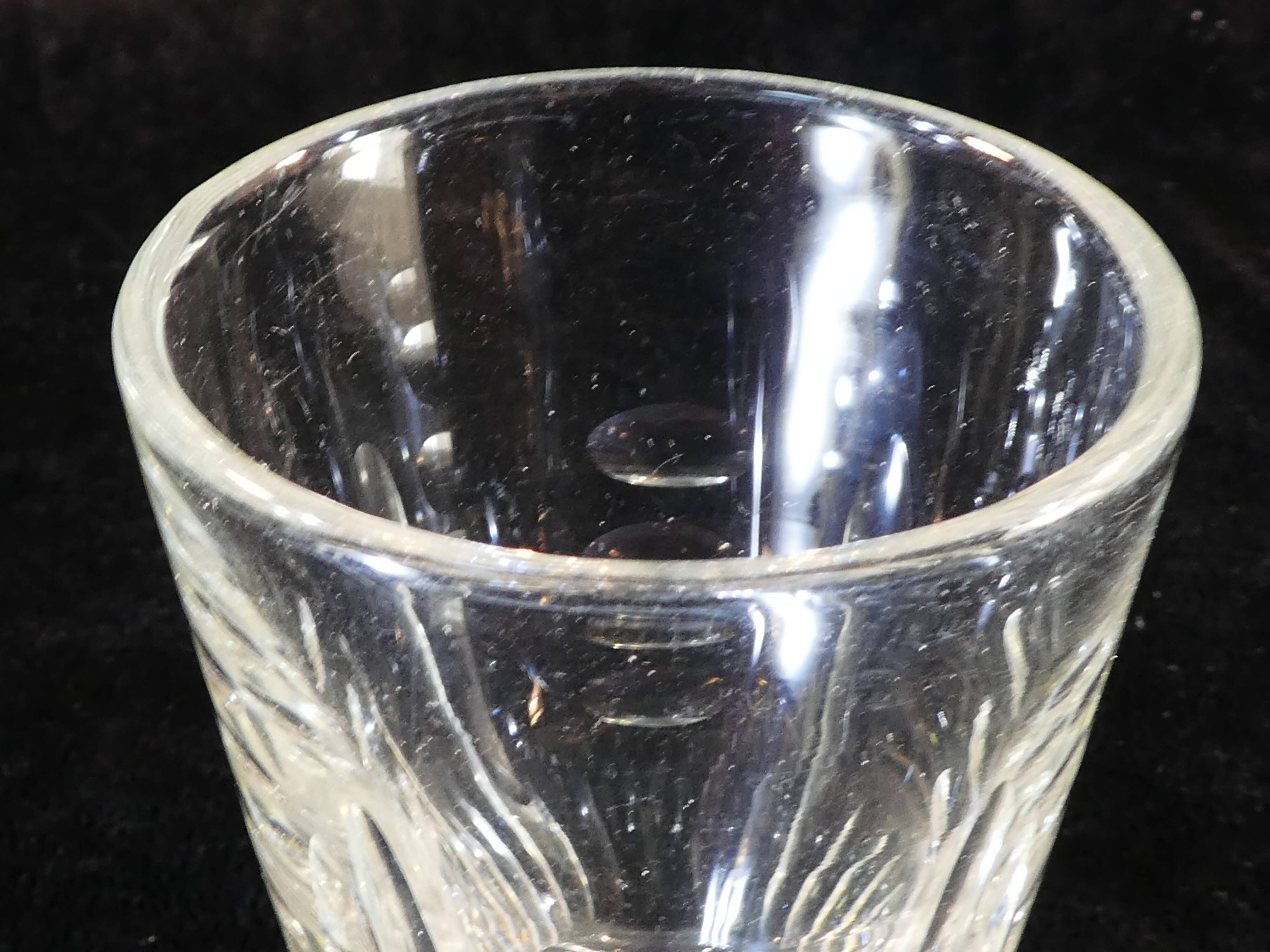 Old absinthe glass in blown and cut glass