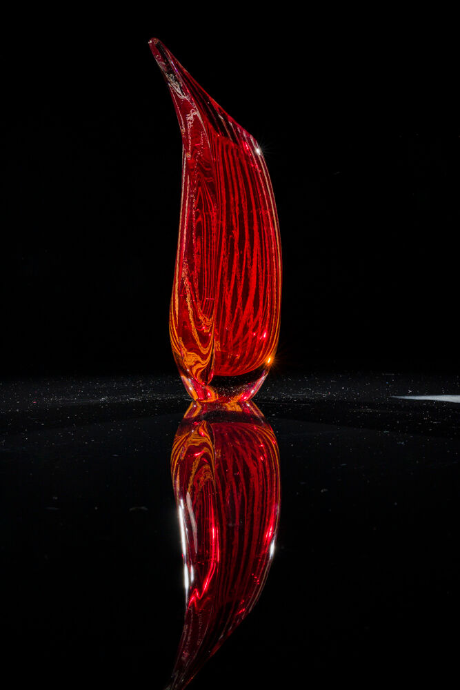 Italian Murano sommerso vase by Flavio Poli