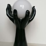 Lamp hands globe opaline