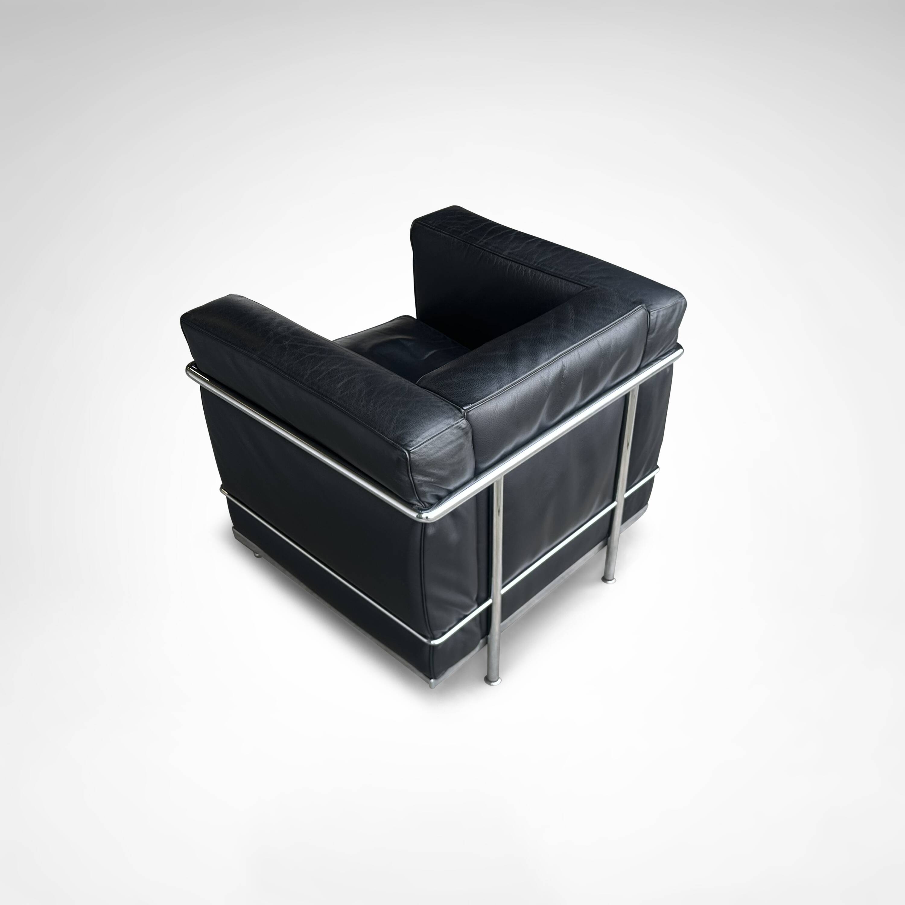 LC2 armchair and ottoman by Le Corbusier et al. for Cassina 1990s