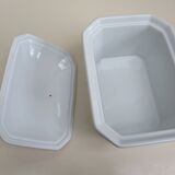 Fired white porcelain terrine