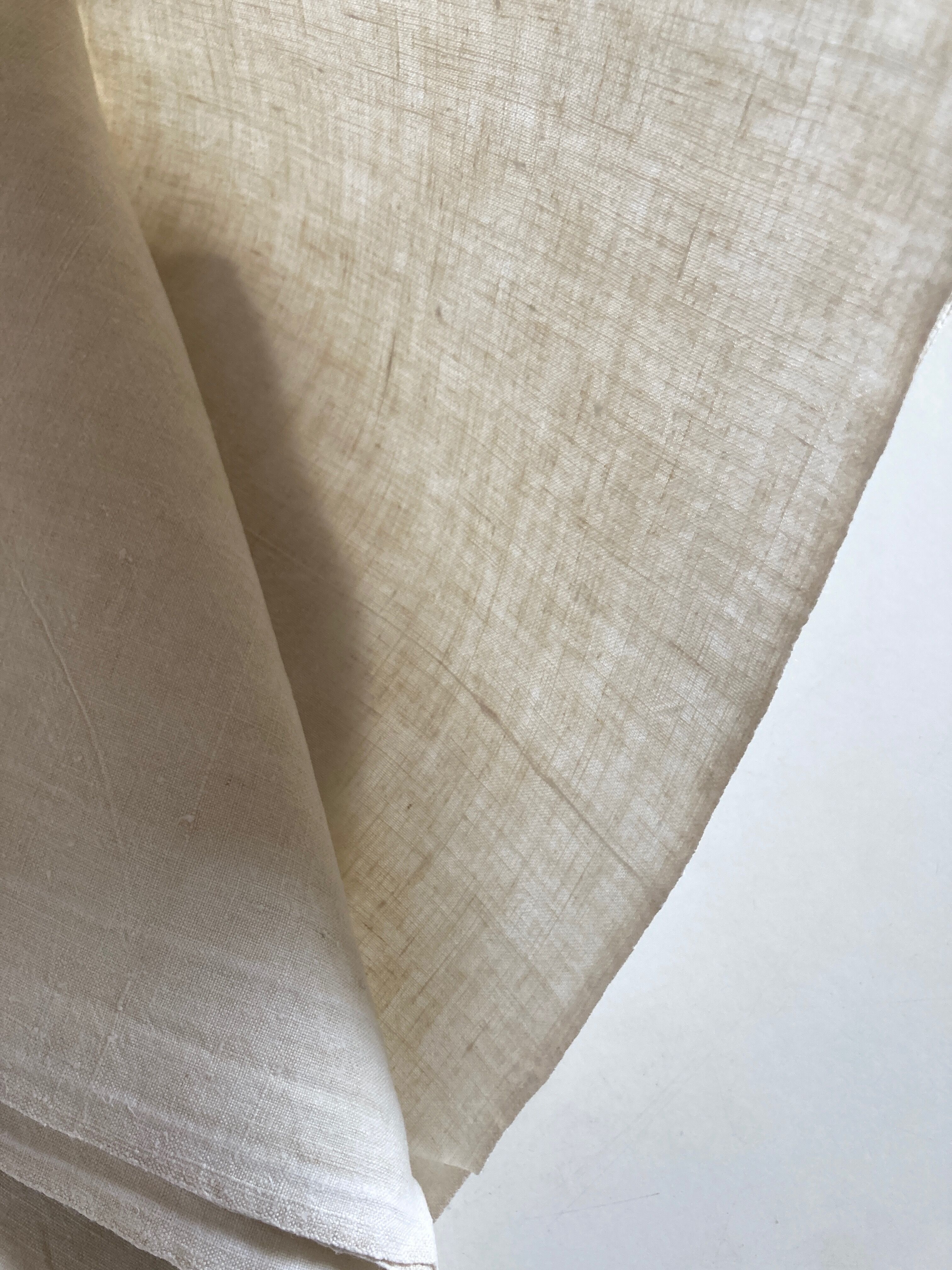 Reserve sheet in un embroidered raw linen yarn