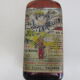2 amber glass bottles with their old labels