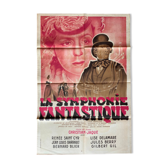 Affiche cinéma "La Symphonie fantastique" Jean-Louis Barrault 80x120cm 40's