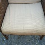 Pair of low rattan shepherdesses