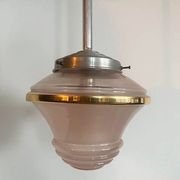 Pink glass pendant light