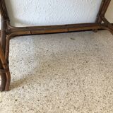 Console/small old desk in rattan