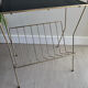 Vintage side table / gold end table / accent table