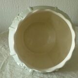 Glazed biscuit earthenware planter