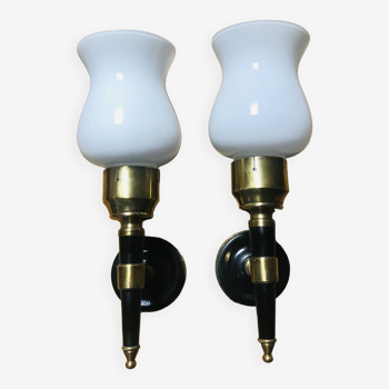 Pair of so-called torchlight sconces