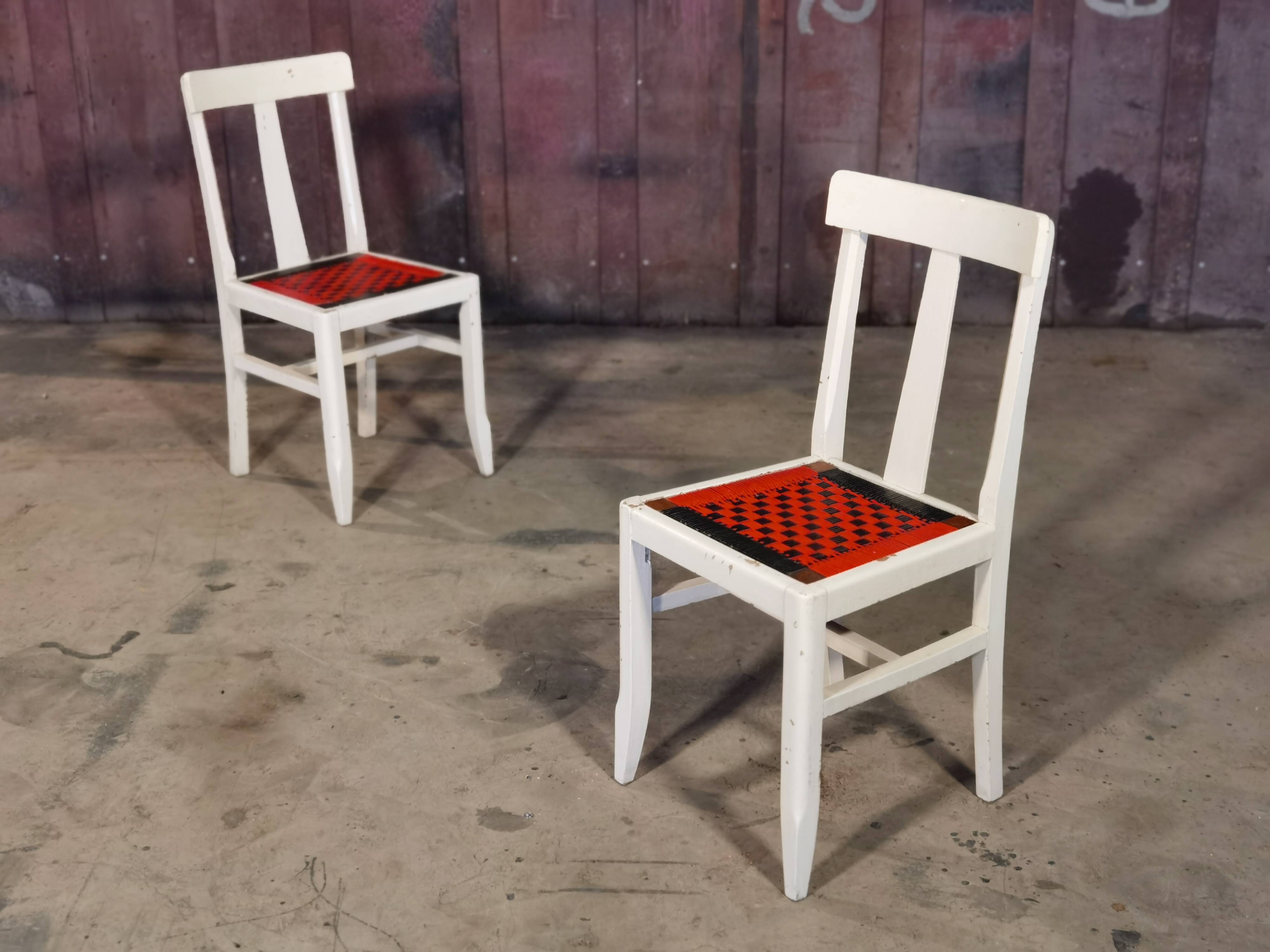 Paire de chaises Cruege reconstruction 1950