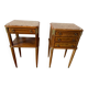 Lot tables de nuit bois et marbre