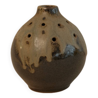 Vintage flower spike stoneware vase