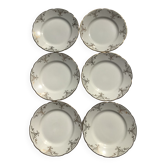 6 Assiettes dessert Villeroy & Boch crème décor or