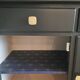 Buffet en bois massif noir satiné