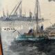 Painting painting "view of the port"