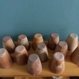 Cider or orangeade service, pitcher and glasses in stoneware from the 70s