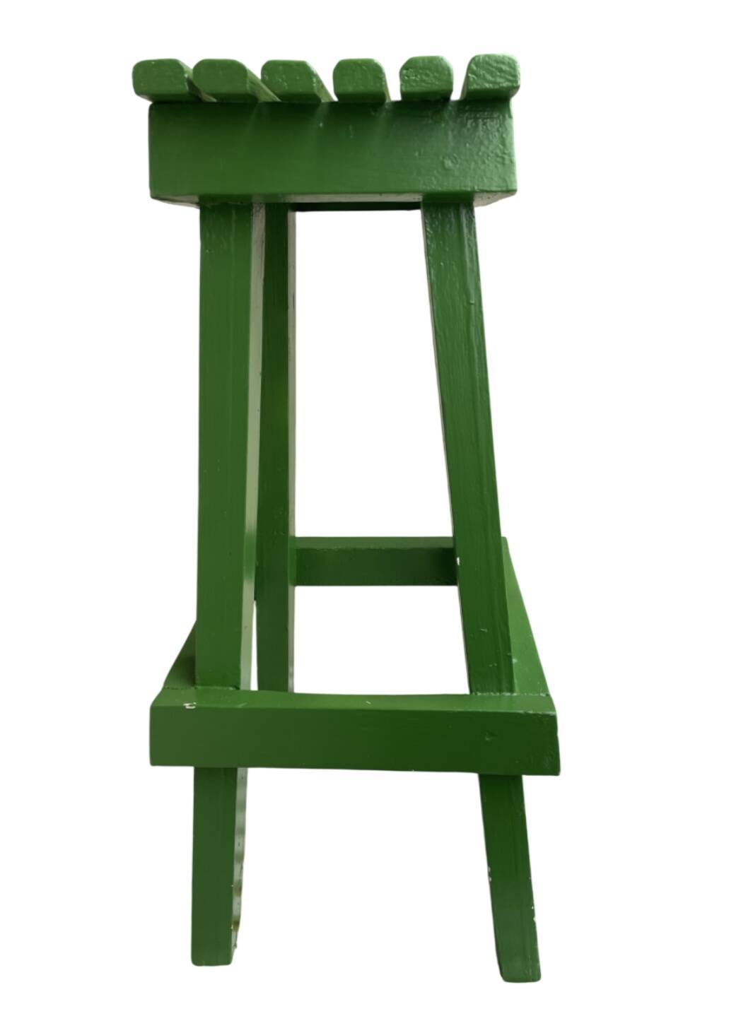 Painted wooden stool