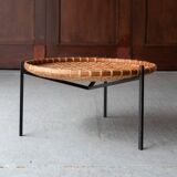 Rattan magazine basket, Netherlands, 1960s