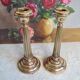 Pair of very old brass candlesticks