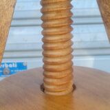Solid wood screw workshop stool