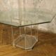 Dining table by Marais International in plexiglass and glass, 1970