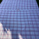 Vintage outdoor tablecloth for homemade parasol